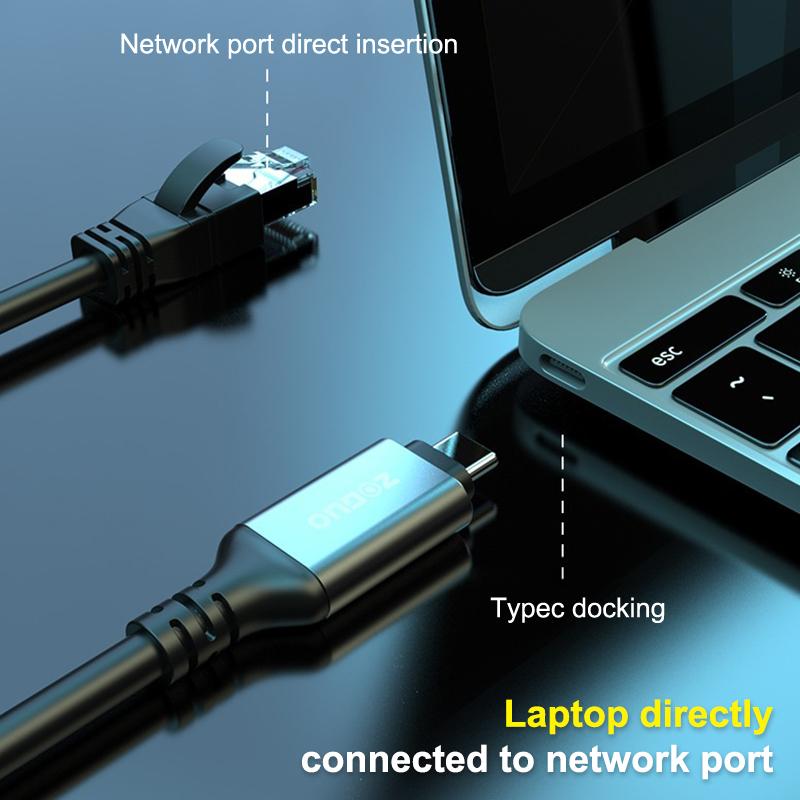 Usb Type C To Rj45 Console Cable 1000M Phone Wired Network Adapter For Iphone Ipad Samsung Huawei Xiaomi Laptop Tablet Converter