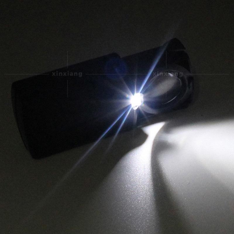 45X Výsuvná kapesní šperkařská lupa s LED světlem Přenosná výsuvná osvětlená lupa pro šperkaře seniory