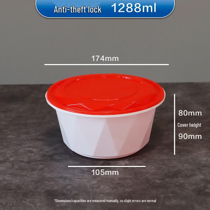Disposable Round Plastic Takeaway Container with Lid