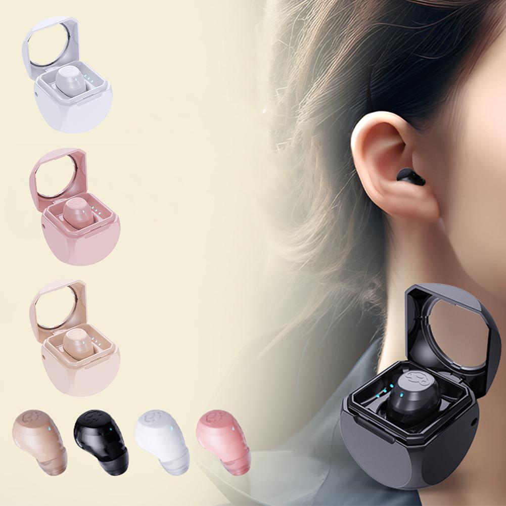 1PC Mini Sleep Bluetooth Headset In-Ear With Charging Case Invisible Sports Business Headphones