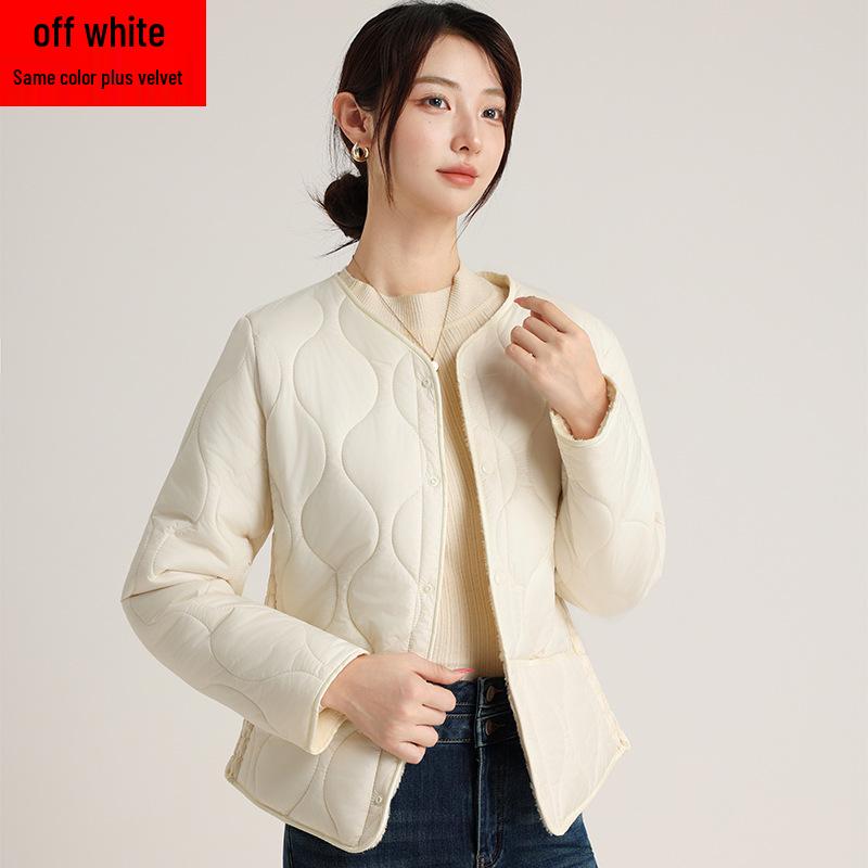 Winter Velvet Thickened Women's Cotton Jacket 2026: Fashionable, Warm, Slim-Fit, Short Mid-Aged Coat for Cold Protection.