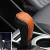 AT Car Gear Shift Collars For Hyundai Tucson 2015 2016 2017 2018 Handball Protection Leather Gear Head Shift Knob Cover Acc.