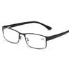 Men'S Business Reading Glasses Minimalist Blue Light Presbyopia Glasses Metal Frame  Spring Foot Reading Mirror +100 To+400