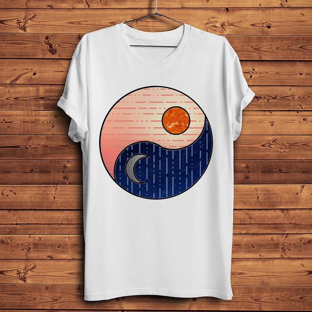 Yin Yang black and white Cats panda orca moon raUnisex funny yinyang Tai Chi t shirt Unisex Women casual unisex cool streetwear tshirt