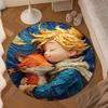 Prince's Nightly Embrace Round Rug for Livingroom,Bedroom, Palyroom, Chair Rug, Area rug, Circle Carpet, Large Size Fan Christmas gift
