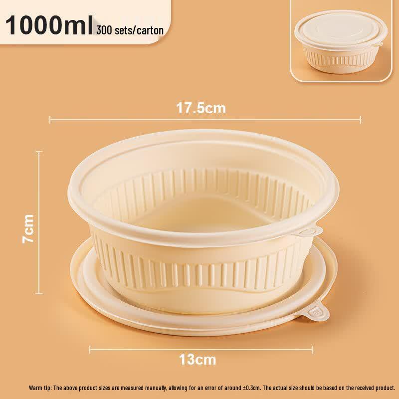 Disposable Corn Starch Round Takeaway Container