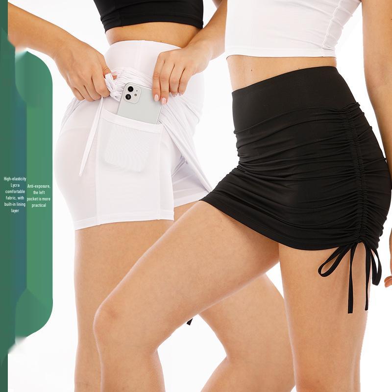 Quick-Dry Athletic Skirt with Drawstring for Running, Yoga, Badminton, and Tennis