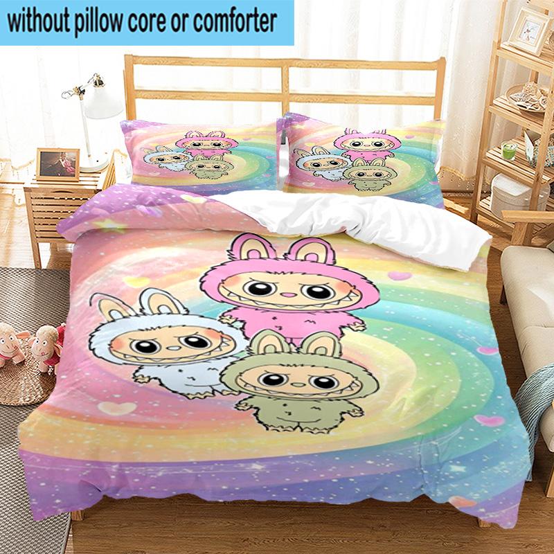 3PCS Bunny Costume Adventure 3pcs Bedding,Including 3PCS Duvet Cover And 2pcs Pillowcases Perfect for Christmas,Ideal for Bedroom, Dormitory