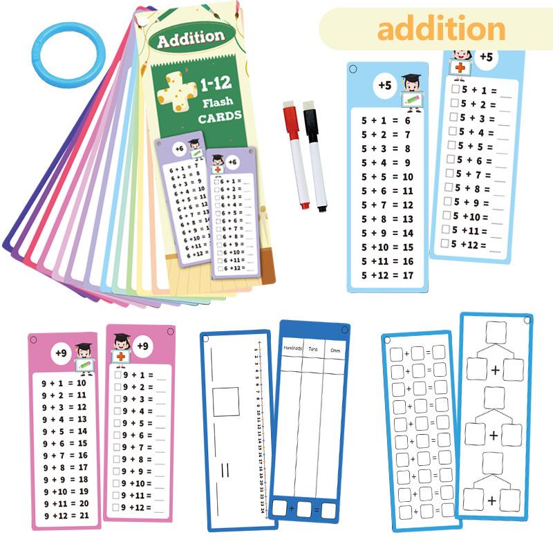 

Съемные математические карточки со стираемым маркером. Сложение, вычитание, умножение, деление. Карточка. Школа, офис, учебные принадлежности. TMZ