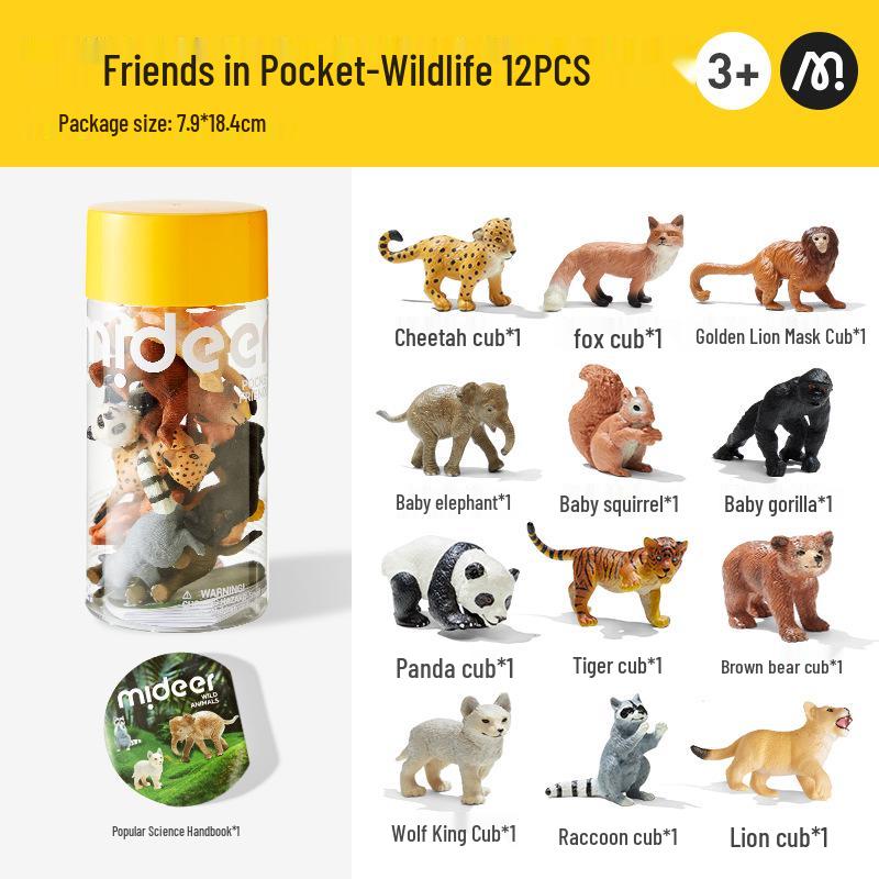 

Набор игрушек Mideer Wildlife Zoo Детеныши животных - Олененок, Панда, Тигр