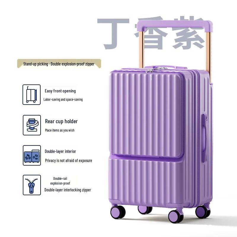 Yuzhan Men s Multi-functional Wide Pull-Rod Suitcase 26 inch