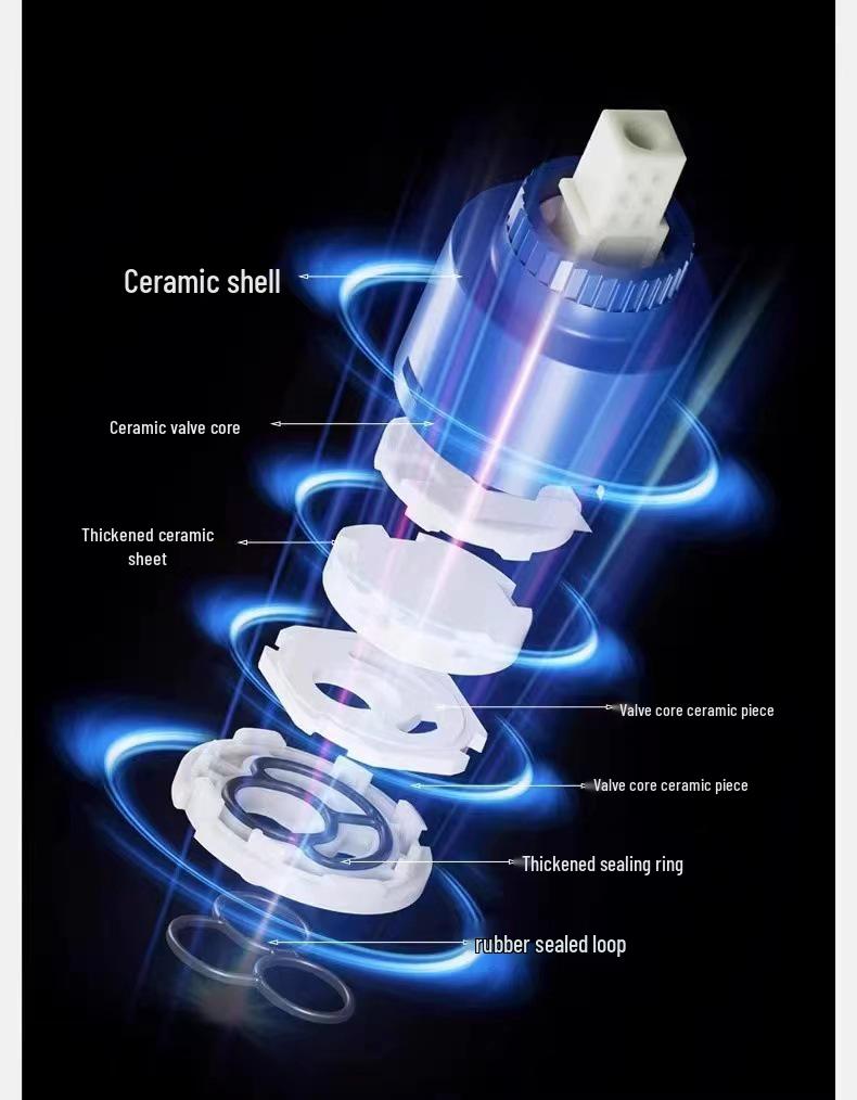 Badezimmerarmatur aus Edelstahl für Warm- und Kaltwasser