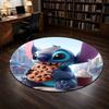Round Rug Stitch Eating Giant Chocolate Chip Cookie Cupcake City Street Movie Fan Living Room Decor