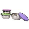 Stainless Steel Sl Bowl Set, Food Storage Container Kitchen Tool, S,M,L,   , Idl for Household Kitchen, Students,  Workers, Storage Bowl wi