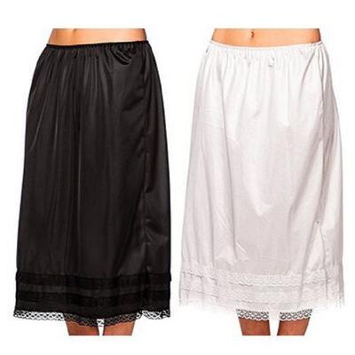 Fashion Womens Spring Summer Lace Underskirt Smooth Skirt Petticoat Under Dress Long Skirt Safety Skirt Oversize