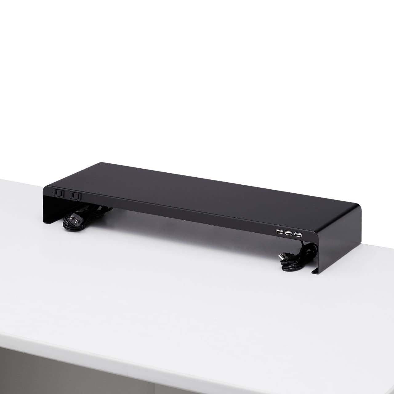

Sanwa Supply Desktop Rack with Power Strip and USB Ports (W600 x D200mm, Black) MR-LC202BKN