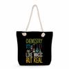 Physical Chemistry print thick rope single-shoulder beach bag 7216