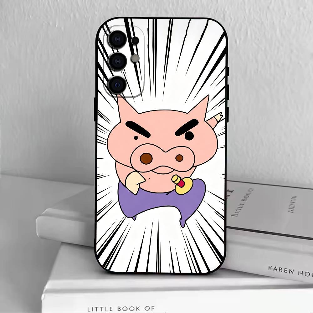 

Cute-Buriburizaemon Pig Phone Case For Samsung S25,S24,S21,S22,S23,S30,Ultra,S20,Plus,Fe,Soft Silicone Black Cover Samsung S225G
