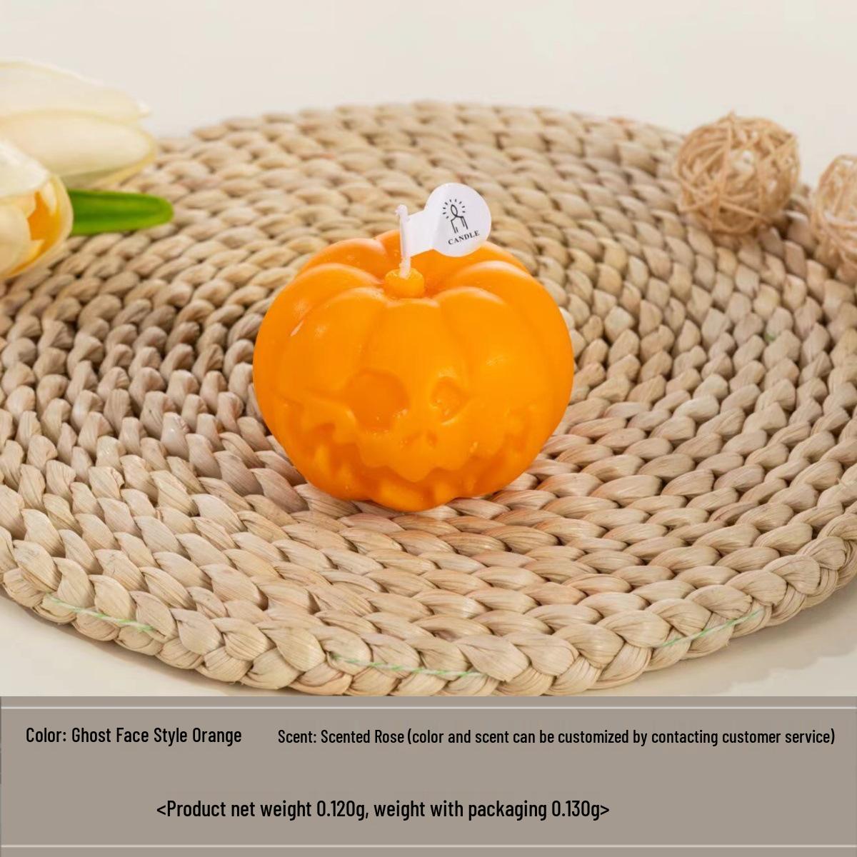 

Halloween Ghost Face Pumpkin Candle: Creative Scented Candle for Spooky Atmosphere