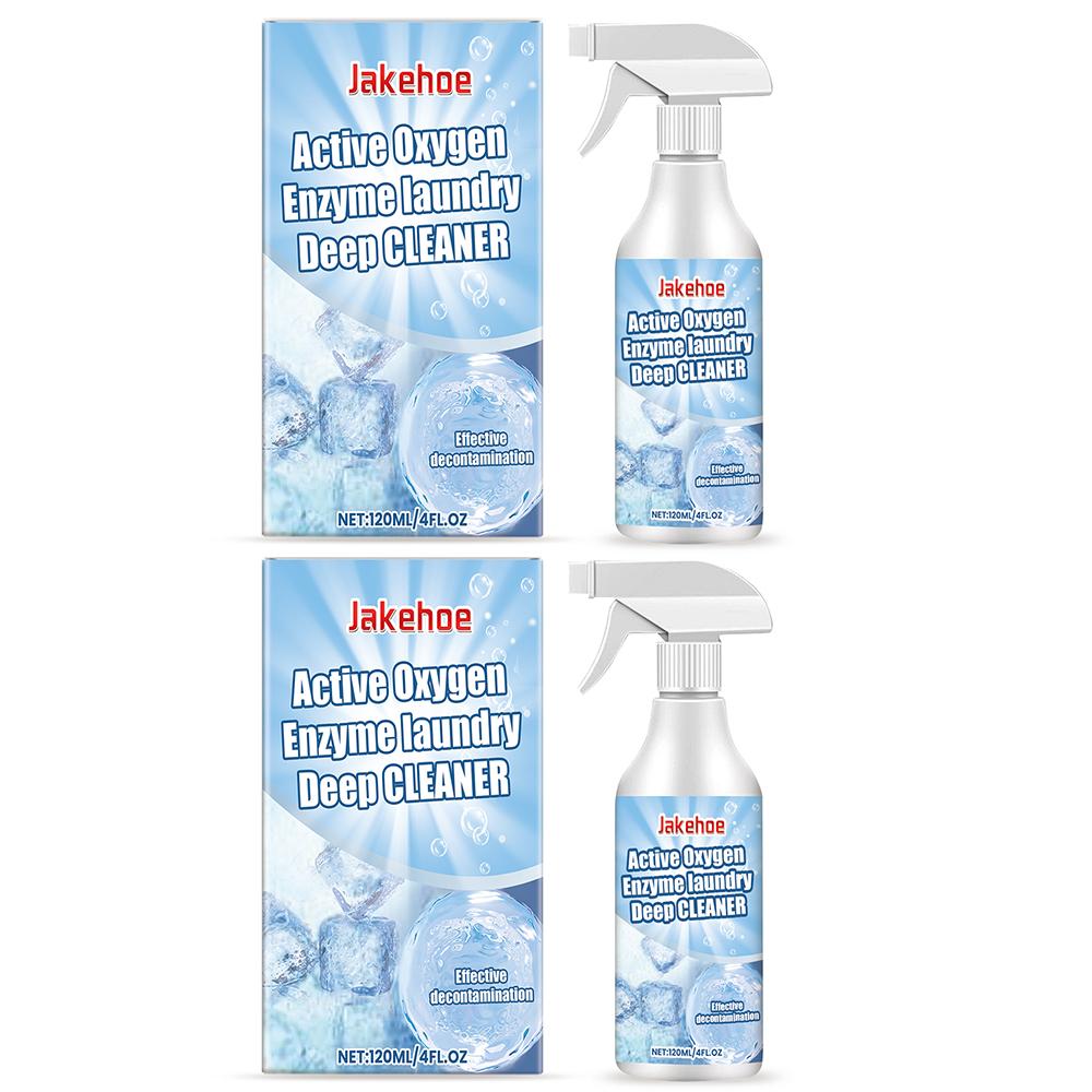 Активный кислородный энзимный стиральный порошок Удаление стойких пятен Масляные загрязнения Чистая одежда Восстановление первоначального цвета Стиральный порошок 2 Pcs