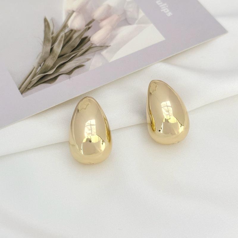 Manufacturer S Supply, Fashionable And Simple Women S Earrings, Baroque Smooth Water Drop Earrings, Earrings Are In Stock. золотой