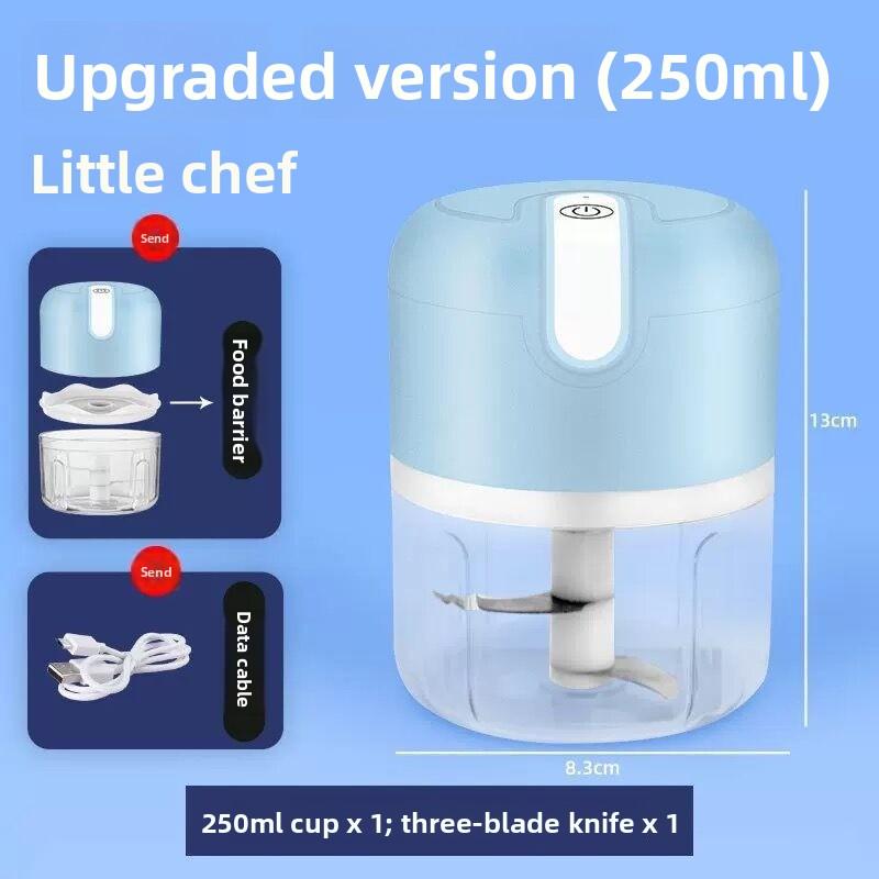 Garlic paste artifact, electric garlic masher, small grinder to beat garlic, household baby food supplement cooking meat grinder to peel garlic