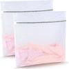 Tenn Well Durable Honeycomb Mesh Laundry Bags, 2 XX-Large 24in X 24in Washing Delicate Bags with Colorful Zipper for Huge Clothes, Curtain, Coverlet,