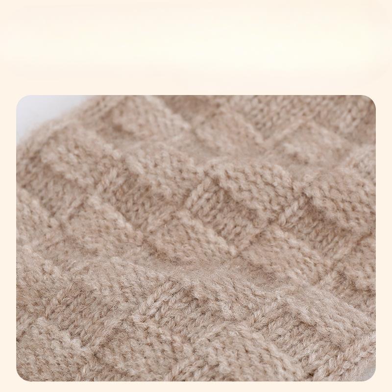 Knitted Gloves In Winter Checkered Wool Gloves Keep Warm and Cold Proof Refer To Students Writing Touch Screen Gloves Riding A Bicycle