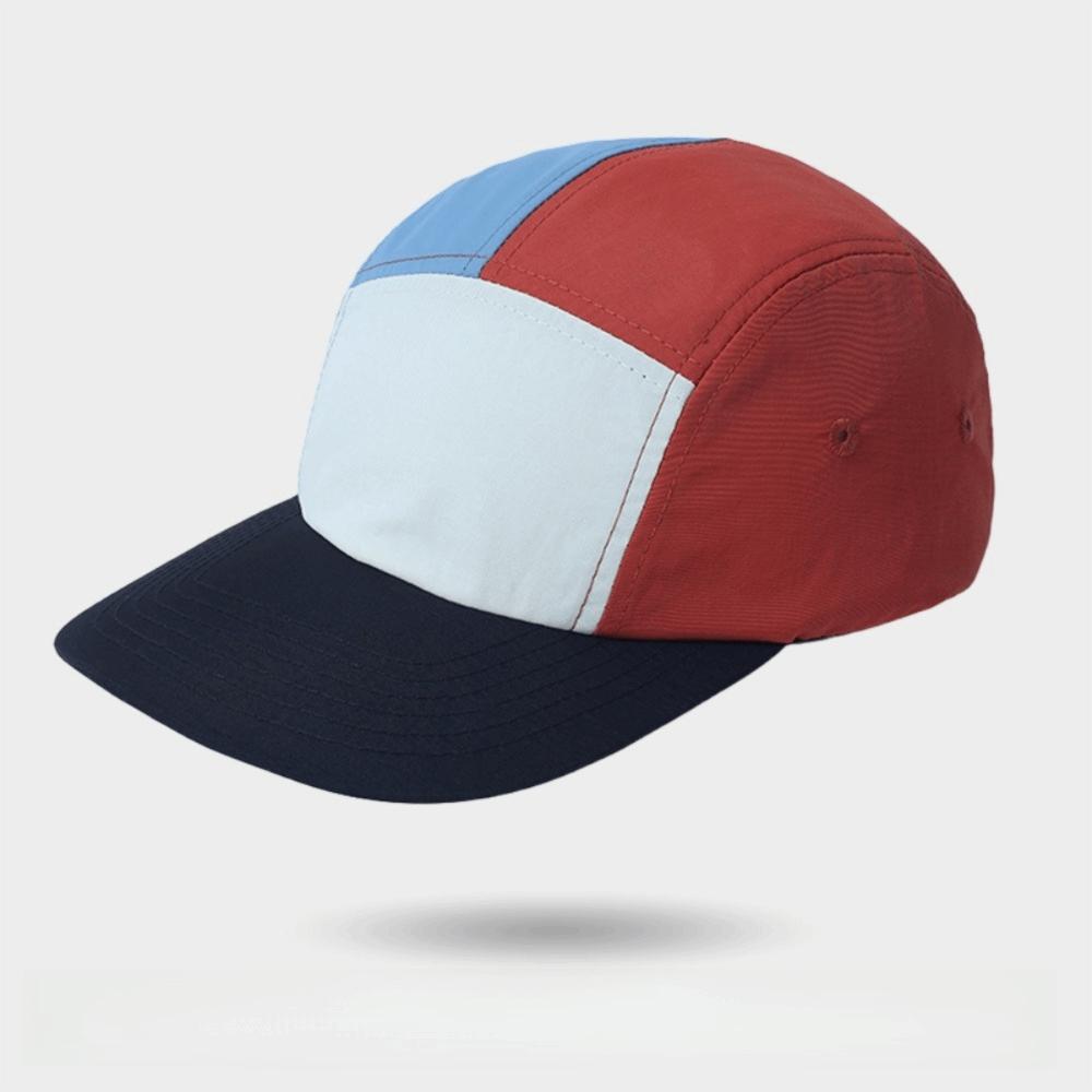 Unisex Color Matching Baseball Cap Five-panel Quick-drying Flat Brim Hat Flat Edge Breathable Snapback Cap Outdoor Hiking