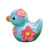 12Pcs Mini Resin Floral Ducks Colorful Miniature Duck Figurines Cute Mini Animal Collectibles for Fairy Garden Decor DIY Crafts Fish Tank Decoration