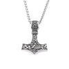 Vintage Classic Vikings Thor Mjolnir Hammer Pendant Necklace Men's Stainless Steel Nodic Amulet Pagan Jewelry Gifts Dropshipping