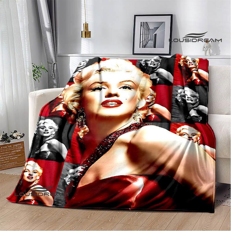 Marilyn Monroe Printed blankets picnic blanket Warm Flannel blankets Soft and comfortable blanket bed linings Birthday Gift