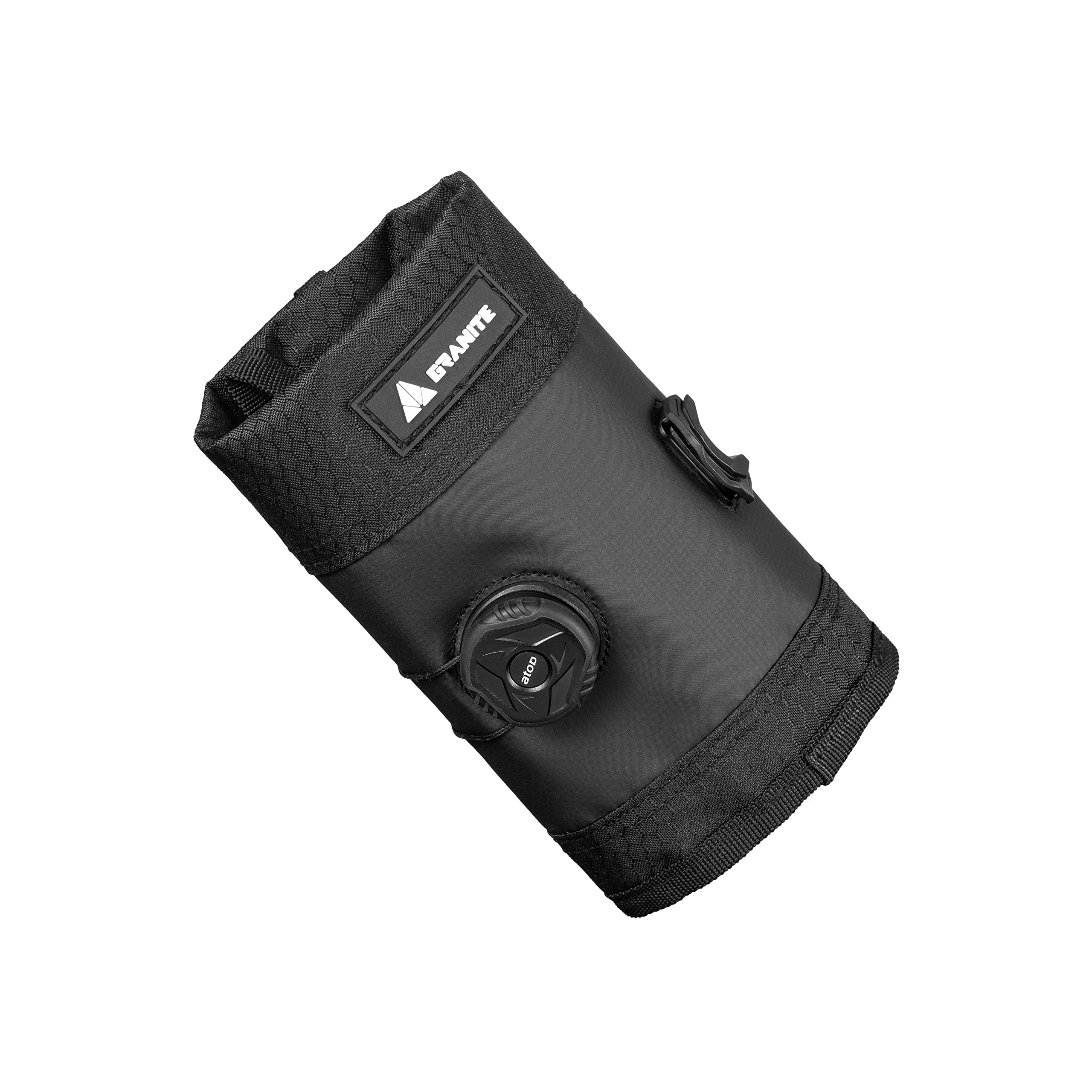 

Сумка-скрутка для инструментов Granite Quiver и сумка для горного велосипеда с циферблатом, крепится, сумка для хранения велосипедного набора инструментов - гравий, шоссе, система скручивания и фиксации, для любого места, чёрный