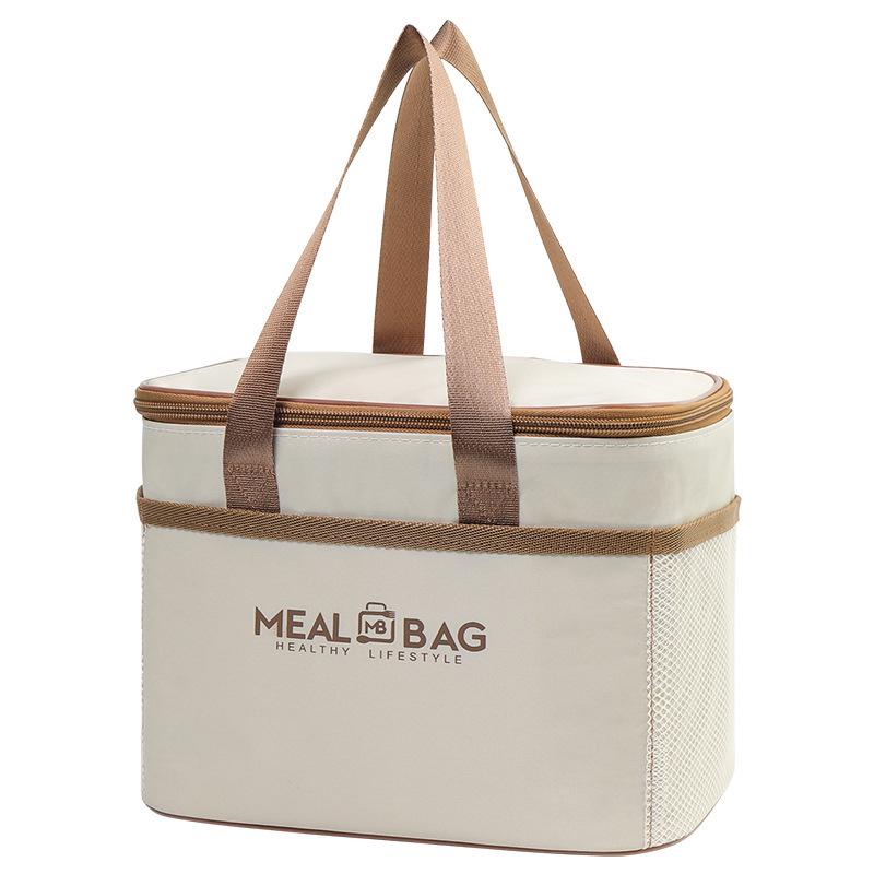 Double-Layer Insulated Lunch Tote for Office & School: Handheld Bento Bag
