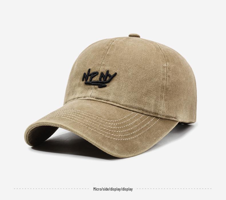 Unisexová baseballová čepice v korejském stylu s výšivkou, klobouk proti slunci