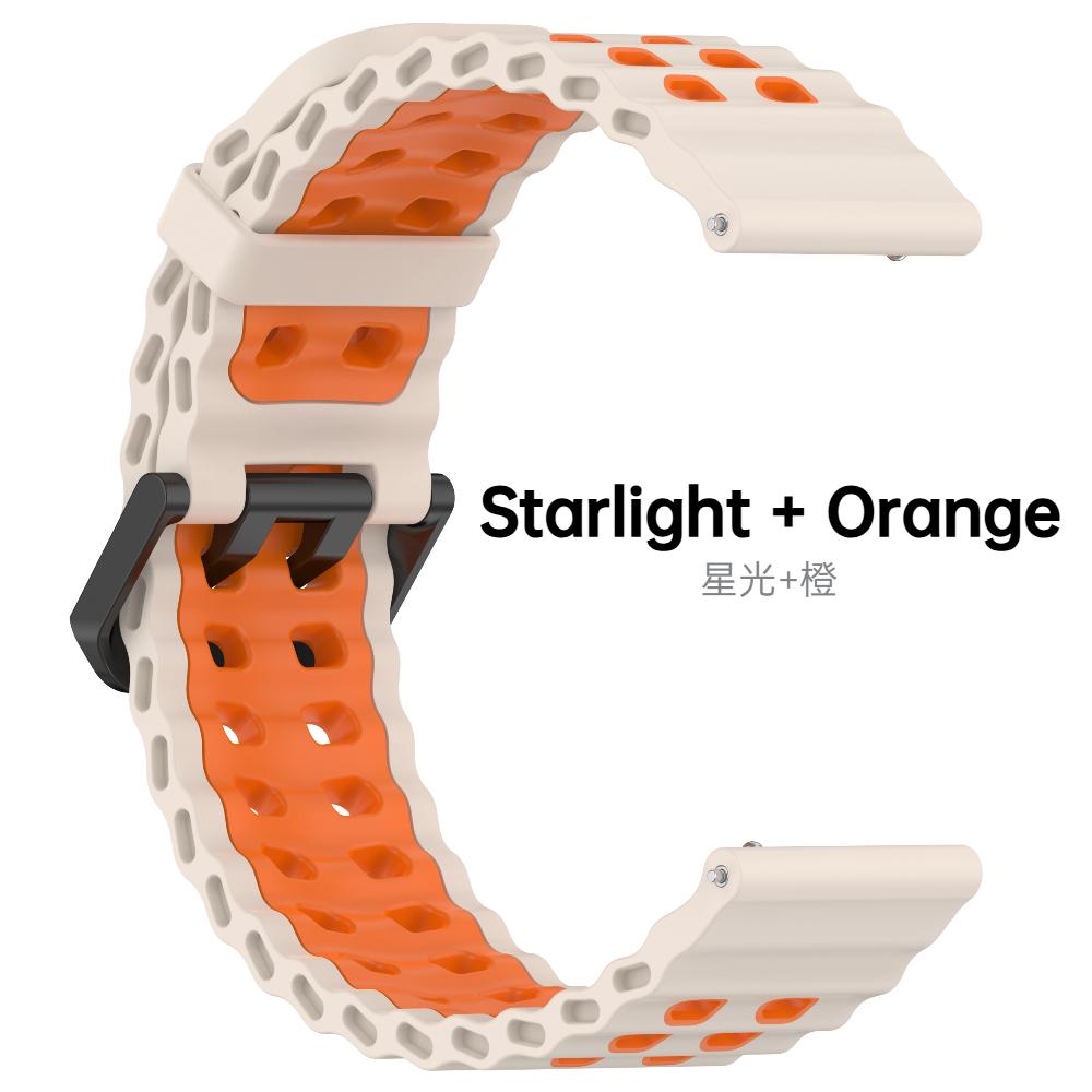 

Универсальный 22 мм подходит для amazfit GTR4 официальный двухцветный силиконовый ремешок 42 мм для Huawei GT5 Pro 46 мм ремешок Soort Silicone Honor Watch Dream Band Universal 22mm width