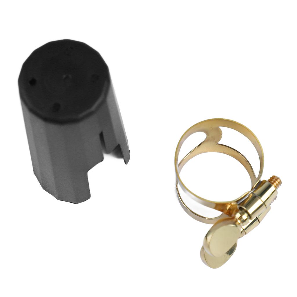 Saxophone Mouthpiece Cap Double Screw Gold Ligature Cap Clip Fastener Alto Sax Accessories