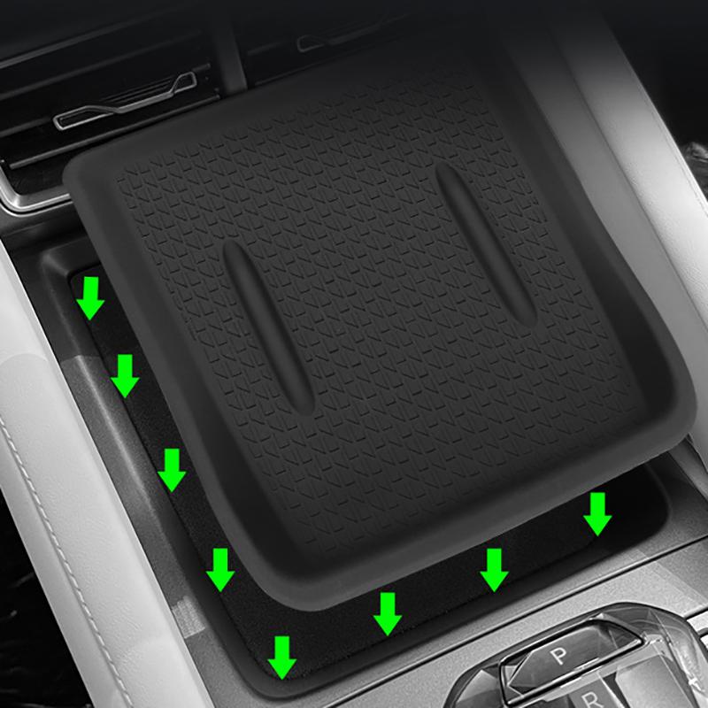Car Silicone Wireless Charging Anti-slip Mat Center Control Cup Slot Pad For BYD Yuan Pro Yuan UP EV 2024 Interior Accessories