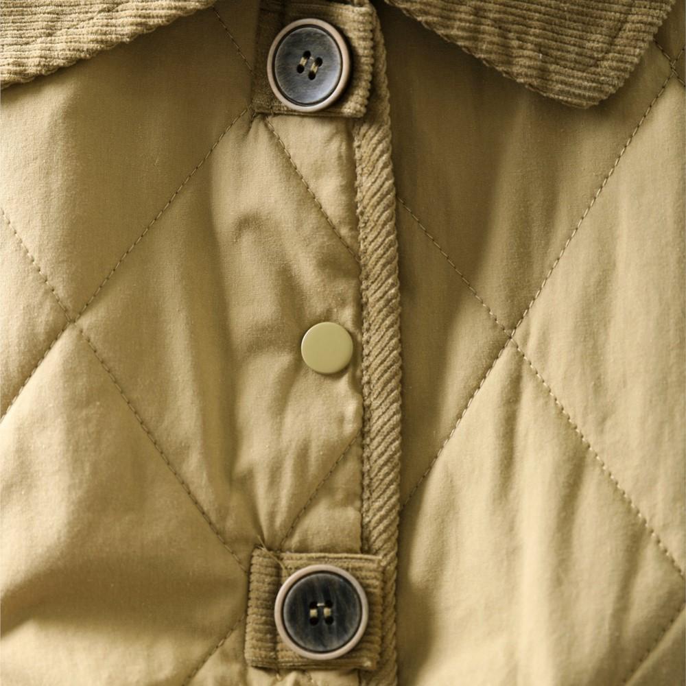 Johnature Women Vintage Turn-down Collar Solid Color Winter Coats Long Sleeve Button Warm Coats