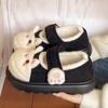 Cute Cartoon Cat Paw Shoes Anti Slip Kawaii Thick Warm Slippers Lolita Thick-sole Plush Floor Shoes Girls