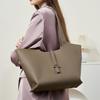 Large Capacity Tote Bag Versatile Leather Women's Bag Cowhide Wind Chime Handbag Shoulder Bag