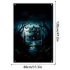 Large Size Fake Window Banner Hanging Design Horror Hanging Cloth  Home Decoration