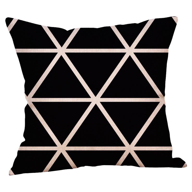 Exclusive Custom Linen Pillowcases: Best-Selling Home Textiles with Abstract Geometric Designs 45x45 cm