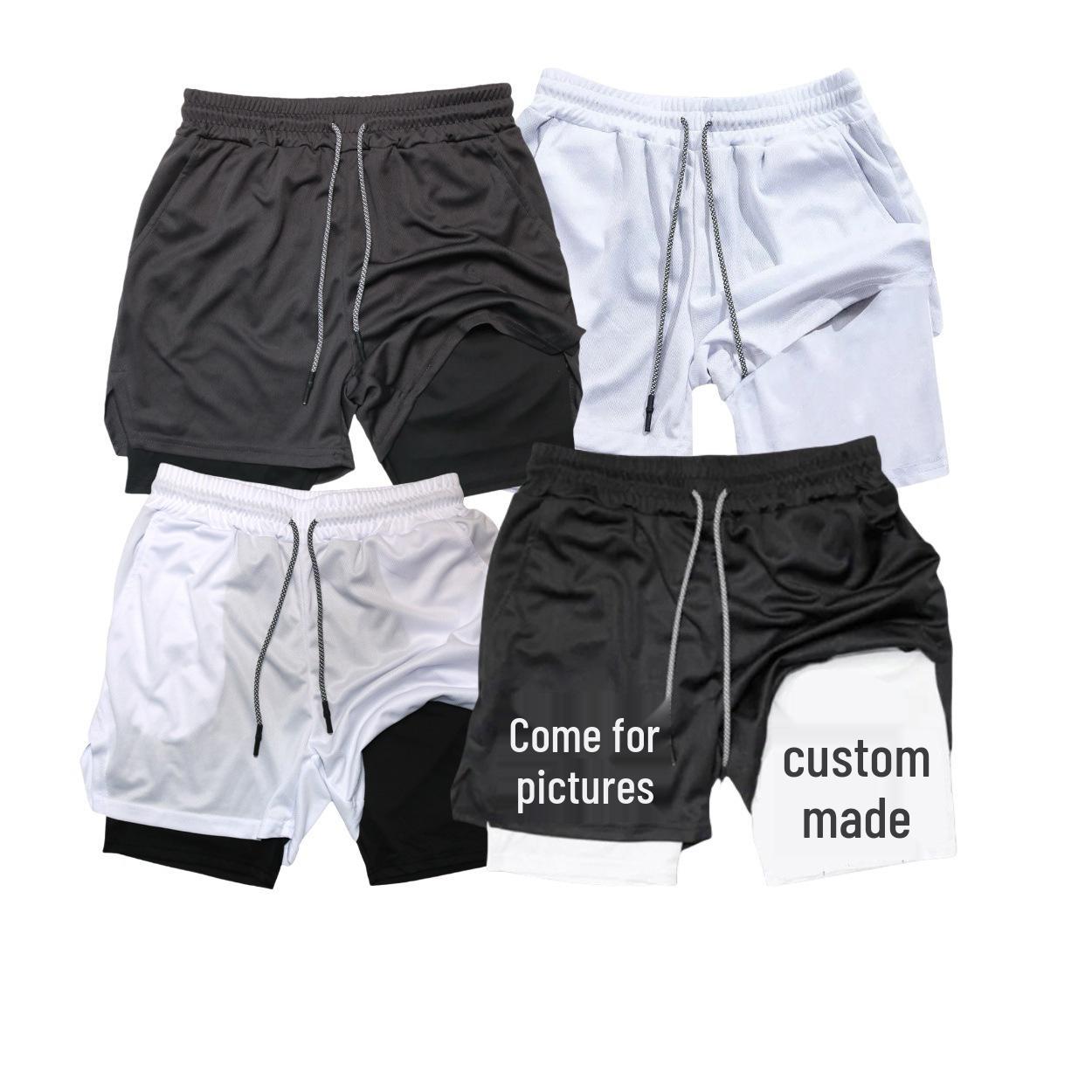 

Men s Quick-Dry Ice Silk Mesh Double-Layer Casual Shorts - Breathable Fitness Beach Pants XXXL