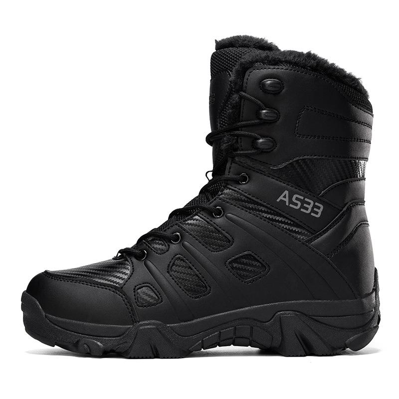 Snow winter outdoor medium and high-top couple hiking boots warm and piled thickened comfortable casual cotton shoes combat boots women