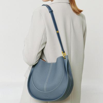Top Layer Cowhide Crossbody Bag, Niche Light Luxury Women's Bag Design, Single Shoulder Saddle Bag, Real Leather Bag, Women's Bag