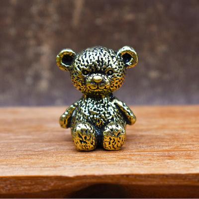 Adorno de Oso Oficina en Casa Escritorio Lindo Latón Artesanía Decoración