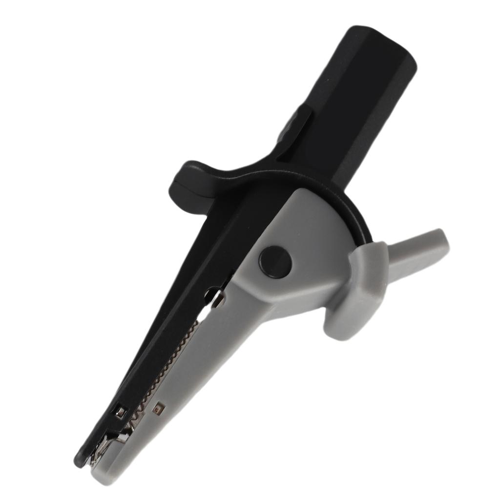 Insulated Test Clamp Safe 20mm Opening Current Test Clip with 4mm Banana Socket for Car Trucks Electrical ProjectsBlack