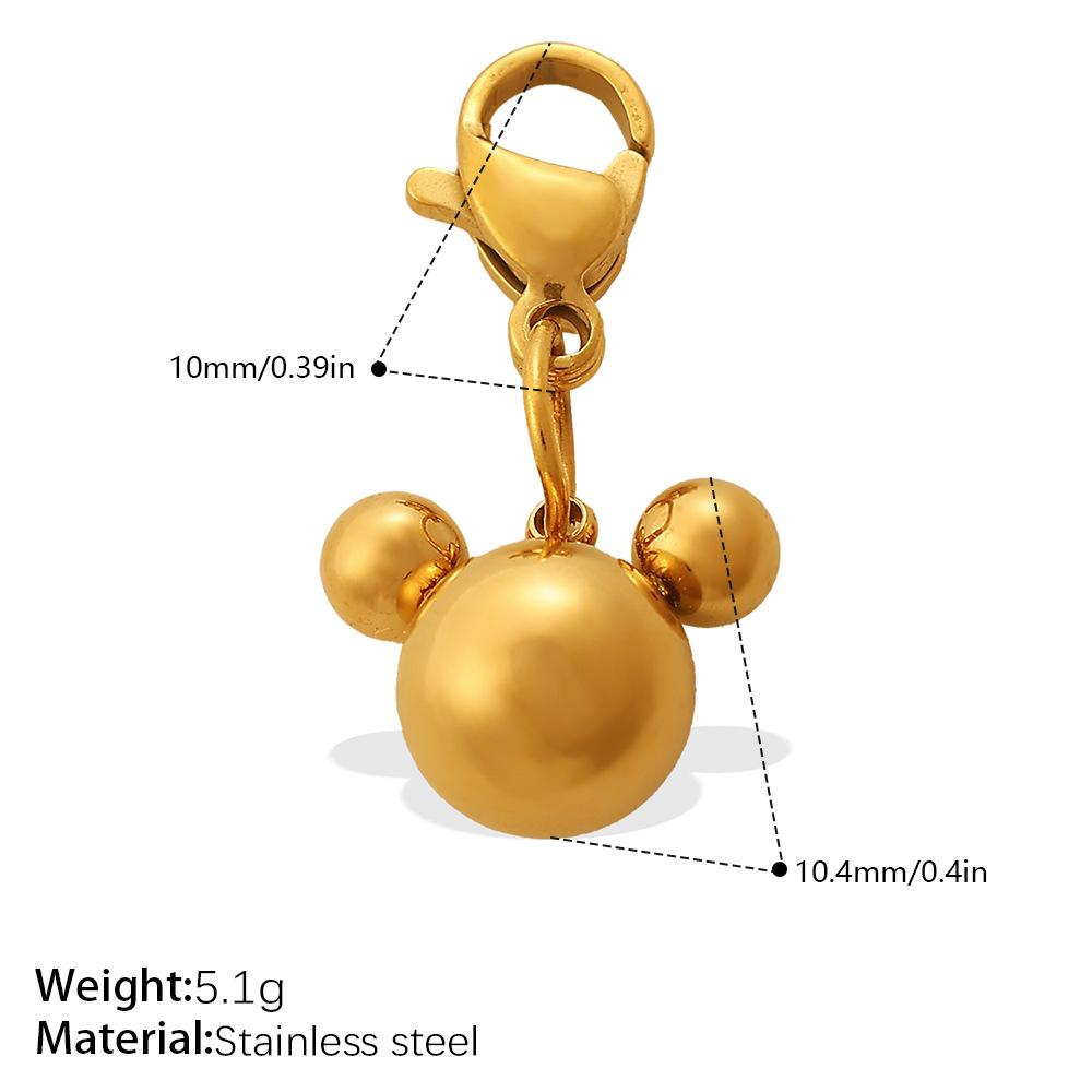 

Fashion Retro Style Exquisite Diamond-Encrusted Three-Dimensional Bear Lobster Buckle Pendant Diy Bracelet Necklace Jewelry Accessories