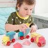 Jigsaw Block Toy Wooden Blance Educational Intelligent Truck Stacking Block Toy for Children Kids Jigsaw Block Toy